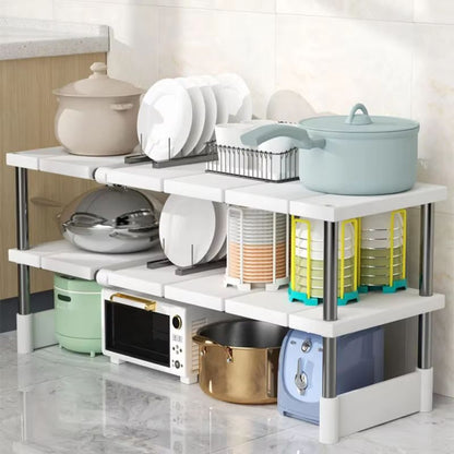Space Efficient Retractable Under Sink Storage Organizer