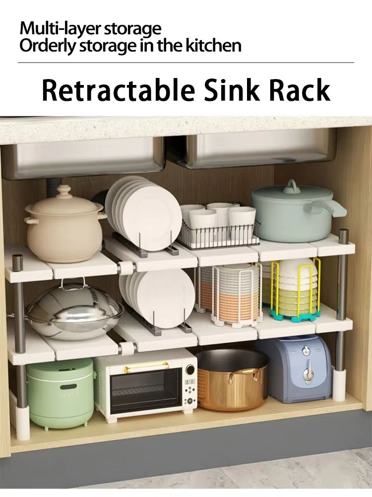 Space Efficient Retractable Under Sink Storage Organizer 5