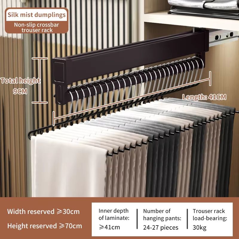 SpaceSaving Expandable Sliding Pants Rack 12