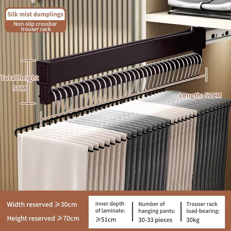 SpaceSaving Expandable Sliding Pants Rack 14