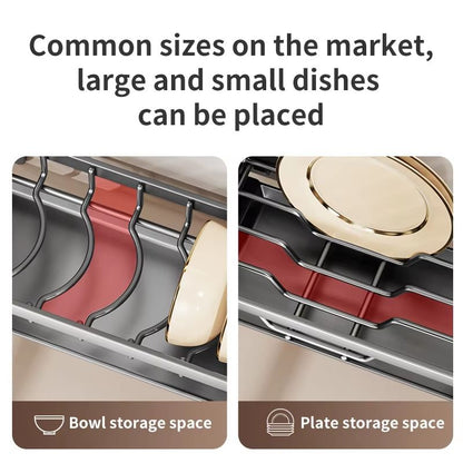 Kitchen Bowl Plate Drying Storage Shelf Wall Mounted Dish Drainer Rack 3