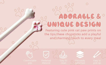 Cat Paw Kids Training Chopsticks Baby Beginner Learning Helper Easy Use Kitchen Tool 9