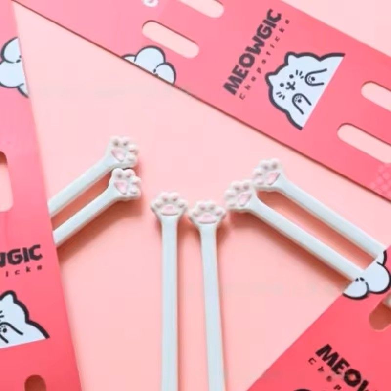 Cat Paw Kids Training Chopsticks Baby Beginner Learning Helper Easy Use Kitchen Tool