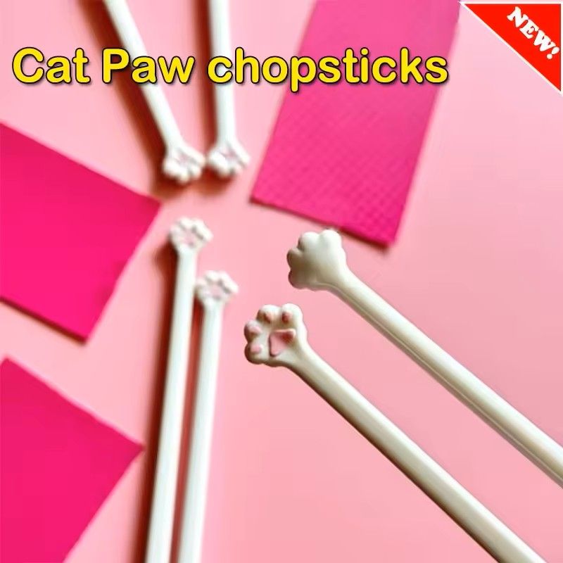 Cat Paw Kids Training Chopsticks Baby Beginner Learning Helper Easy Use Kitchen Tool 5