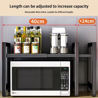 Retractable Multi-Function Microwave Oven & Kitchen Storage Rack