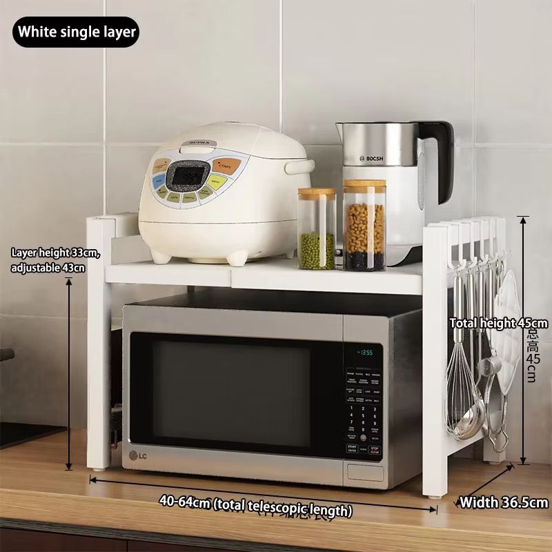 Retractable MultiFunction Microwave Oven  Kitchen Storage Rack 9