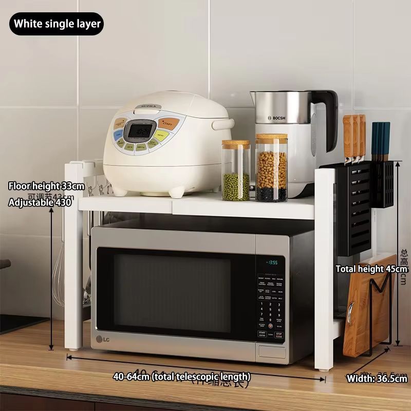Retractable MultiFunction Microwave Oven  Kitchen Storage Rack 13
