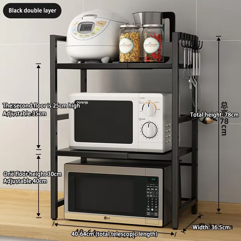 Retractable MultiFunction Microwave Oven  Kitchen Storage Rack 15