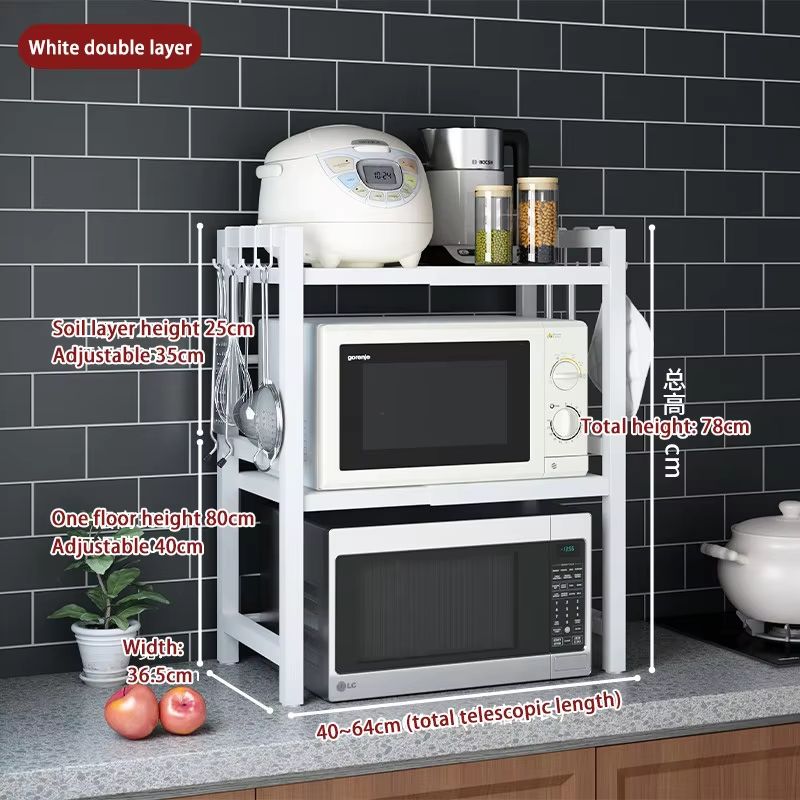 Retractable MultiFunction Microwave Oven  Kitchen Storage Rack 16