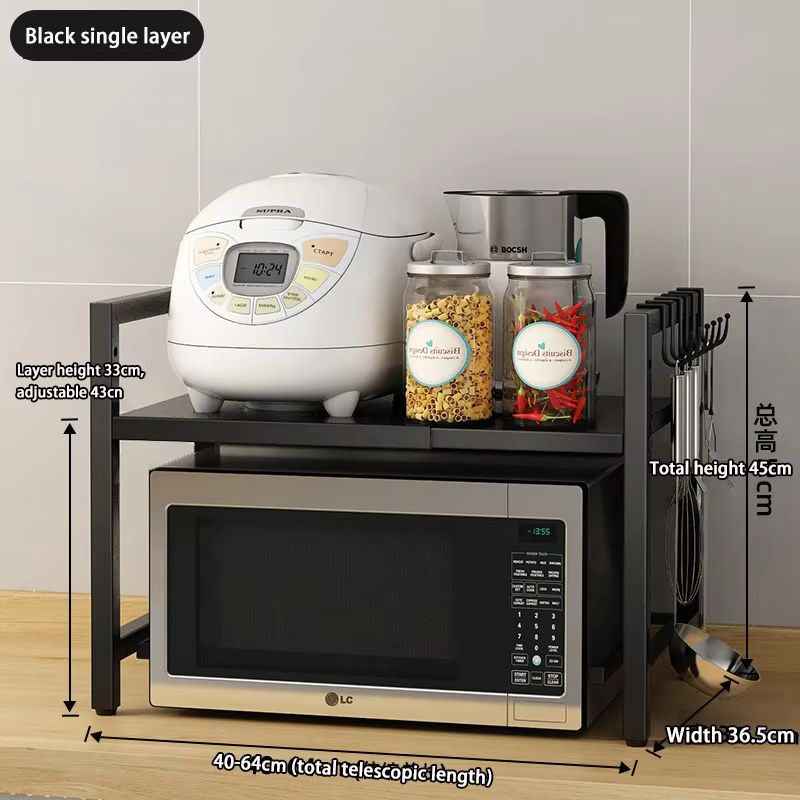 Retractable MultiFunction Microwave Oven  Kitchen Storage Rack 8