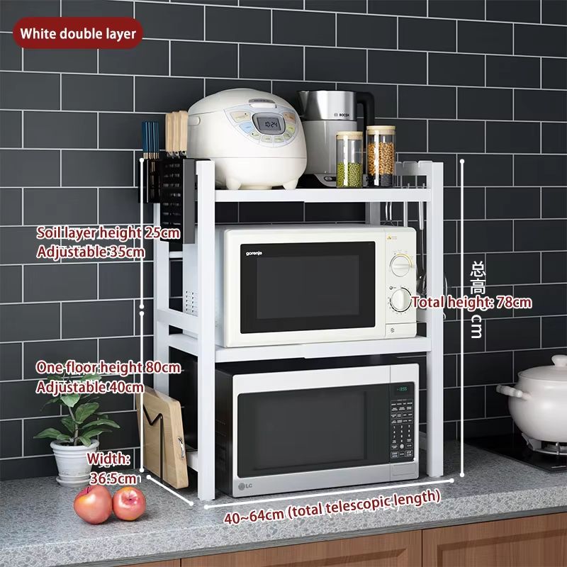 Retractable MultiFunction Microwave Oven  Kitchen Storage Rack 20