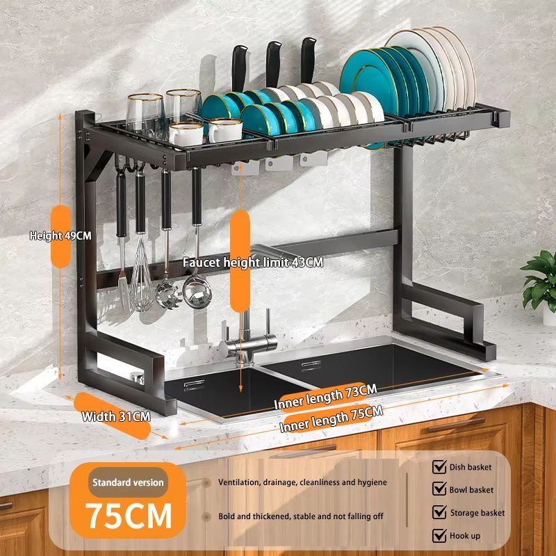 Stainless Steel Kitchen Sink Storage  Draining Rack 10