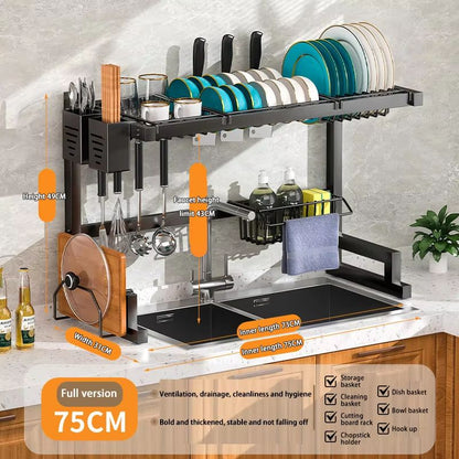 Stainless Steel Kitchen Sink Storage  Draining Rack 11
