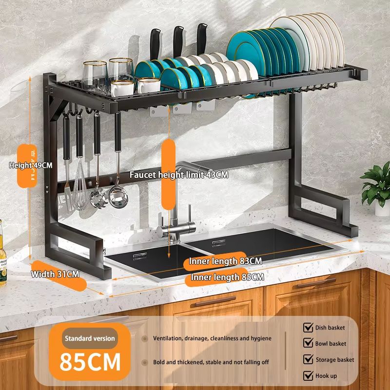 Stainless Steel Kitchen Sink Storage  Draining Rack 13