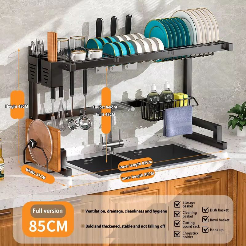 Stainless Steel Kitchen Sink Storage  Draining Rack 14