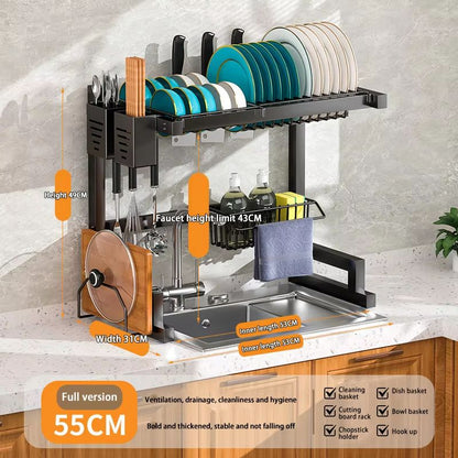 Stainless Steel Kitchen Sink Storage  Draining Rack 7