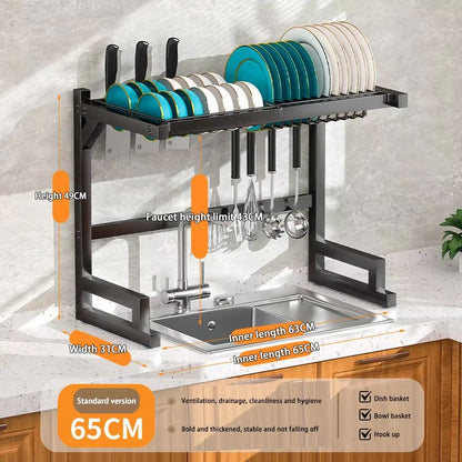Stainless Steel Kitchen Sink Storage  Draining Rack 8