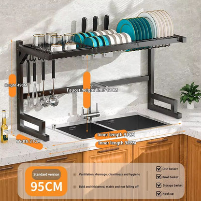 Stainless Steel Kitchen Sink Storage  Draining Rack 15