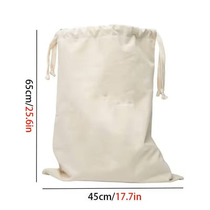 Large Cotton And Linen Laundry Bag Clothes And Toys Storage Bag Printed Fabric Drawstring Duffle Or 6