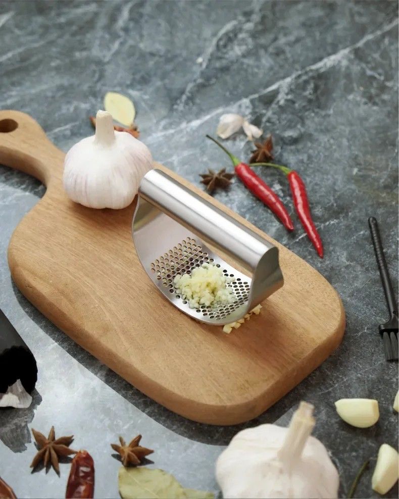 Upgraded Stainless Steel Garlic Press Rocker Manual Garlic Ginger Crusher And Mincer Kitchen Tool 7