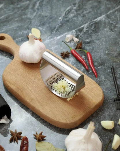 Upgraded Stainless Steel Garlic Press Rocker Manual Garlic Ginger Crusher And Mincer Kitchen Tool 7