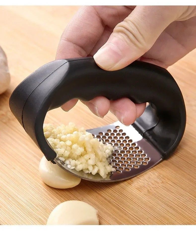 Upgraded Stainless Steel Garlic Press Rocker Manual Garlic Ginger Crusher And Mincer Kitchen Tool 12