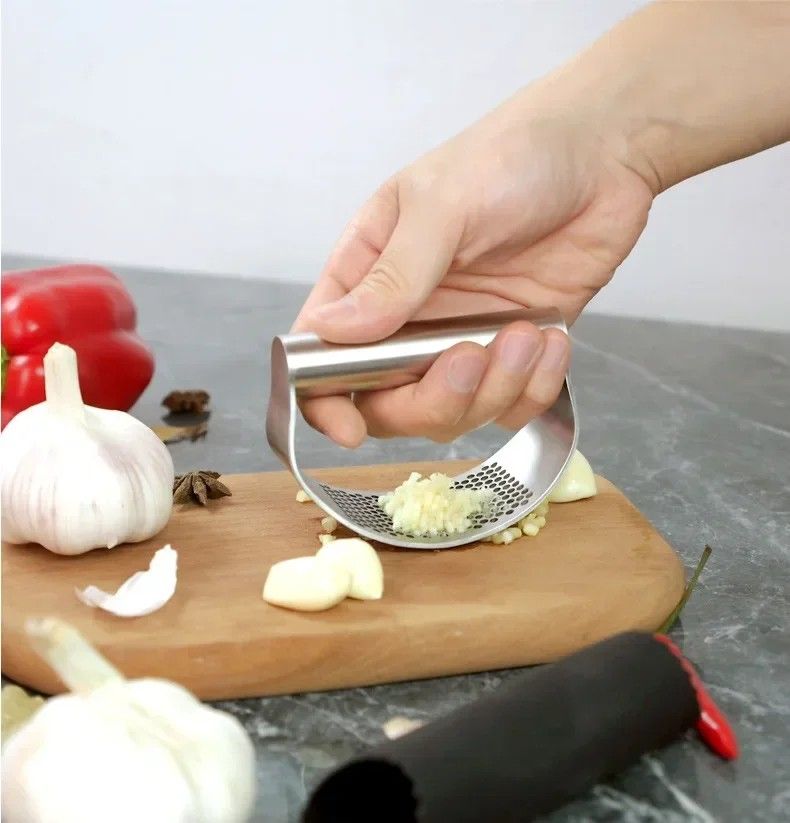 Upgraded Stainless Steel Garlic Press Rocker Manual Garlic Ginger Crusher And Mincer Kitchen Tool 13
