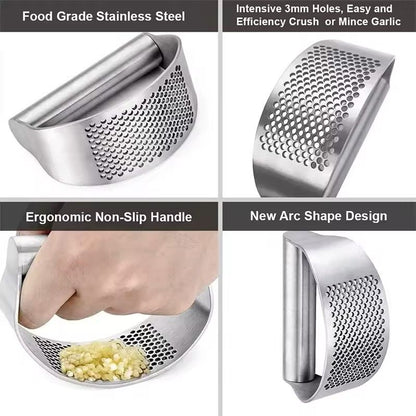 Upgraded Stainless Steel Garlic Press Rocker Manual Garlic Ginger Crusher And Mincer Kitchen Tool 1