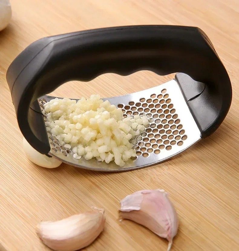 Upgraded Stainless Steel Garlic Press Rocker Manual Garlic Ginger Crusher And Mincer Kitchen Tool 10