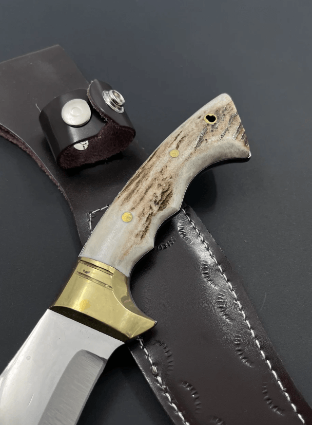 shopnow stainless steel hunting knife with sheath