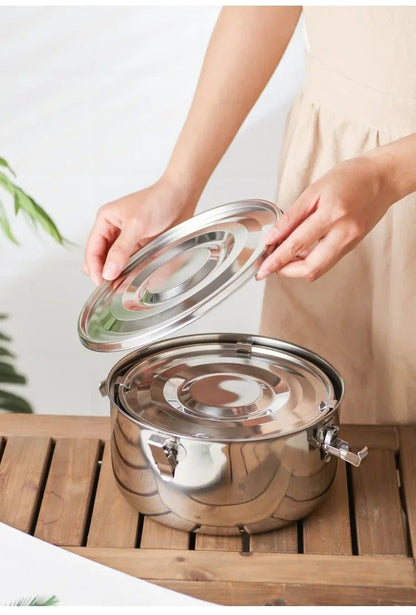 304 Stainless Steel Microwave Lunch Box Anti Leak Bento Box With Strong Tightness For Snacks Fruits 2