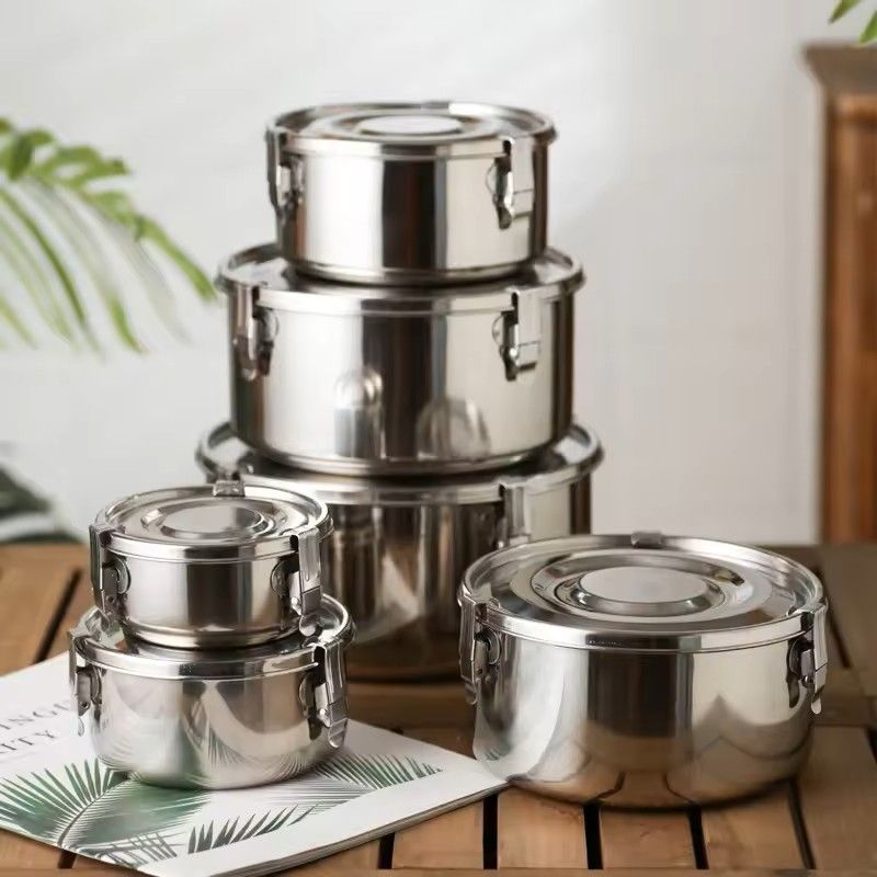 304 Stainless Steel Microwave Lunch Box Anti Leak Bento Box with Strong Tightness for Snacks Fruits and Picnic Use