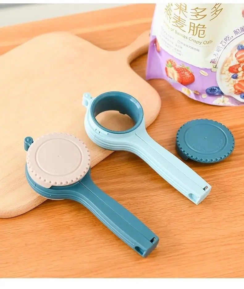 Food Storage Bag Sealing Clip With Pour Spout Plastic Cap Sealer Clip For Snacks Candy And Kitchen  2