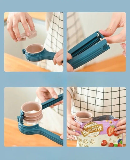 Food Storage Bag Sealing Clip With Pour Spout Plastic Cap Sealer Clip For Snacks Candy And Kitchen  4