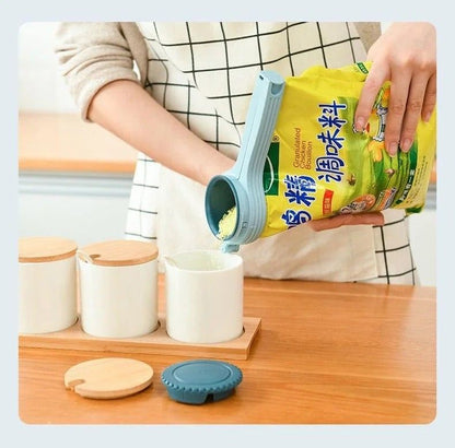 Food Storage Bag Sealing Clip With Pour Spout Plastic Cap Sealer Clip For Snacks Candy And Kitchen  6