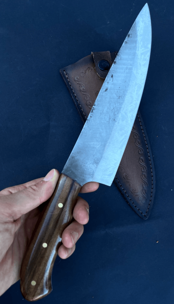 forsale artisan walnut handle chef knife