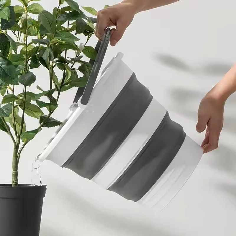Portable Folding Bucket Silicone Foldable Basin For Camping Outdoor Washing And Car Cleaning 5L 10L 2