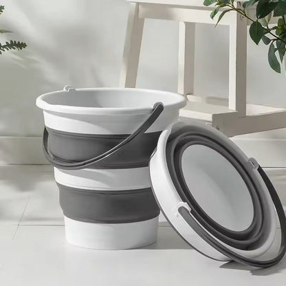 Portable Folding Bucket Silicone Foldable Basin For Camping Outdoor Washing And Car Cleaning 5L 10L 7