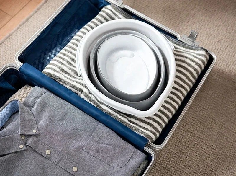 Portable Folding Bucket Silicone Foldable Basin For Camping Outdoor Washing And Car Cleaning 5L 10L 8