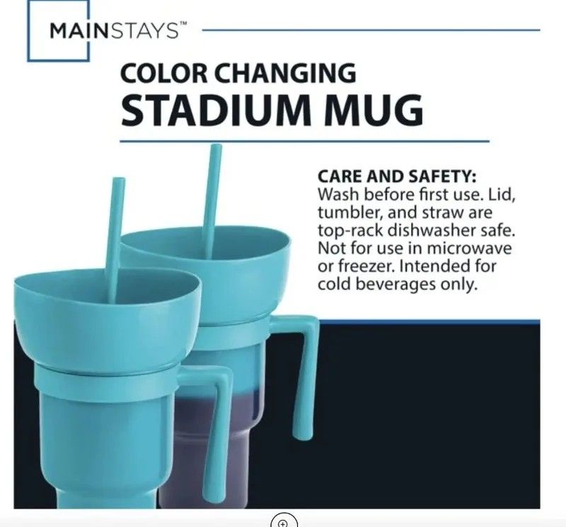 2 In 1 Snack And Drink Cup With Handle Portable Popcorn And Beverage Container For Kids And Adults 15