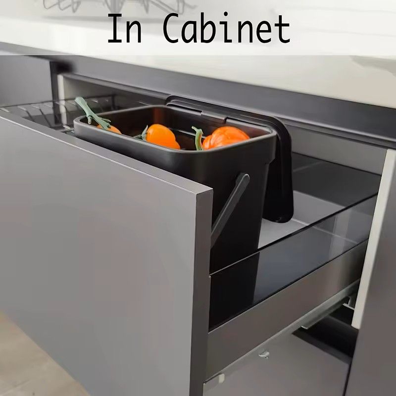 Small Hanging Trash Can With Lid  Plastic Waste Bin For Kitchen Cabinet Under Sink Bathroom Use 6
