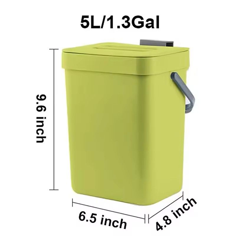 Small Hanging Trash Can With Lid  Plastic Waste Bin For Kitchen Cabinet Under Sink Bathroom Use 17