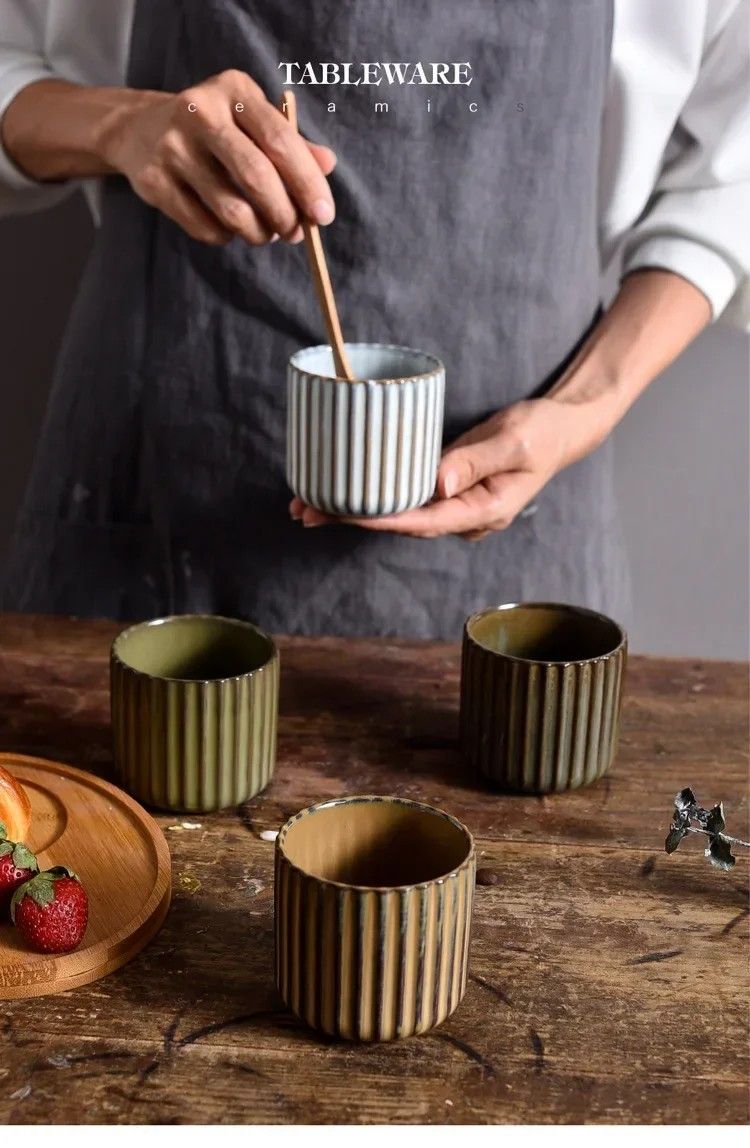 Japanese Style Retro Ceramic Tea Cup Porcelain Mug For Coffee Tea Sake Water 3