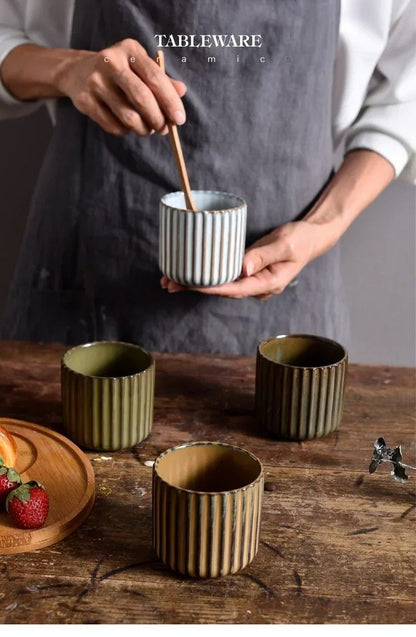 Japanese Style Retro Ceramic Tea Cup Porcelain Mug For Coffee Tea Sake Water 3