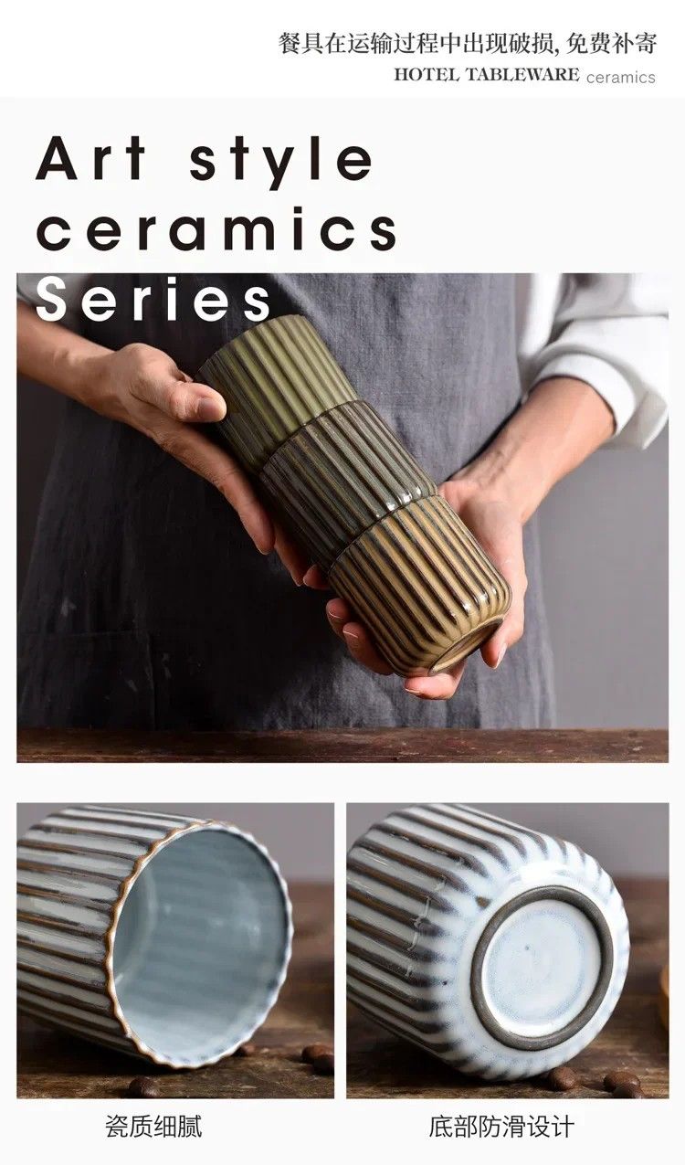 Japanese Style Retro Ceramic Tea Cup Porcelain Mug For Coffee Tea Sake Water 1