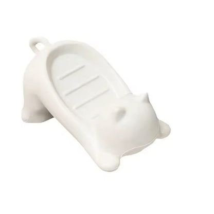 Cute Cat Shaped Drainable Soap And Sponge Holder Tray For Bathroom Kitchen 7