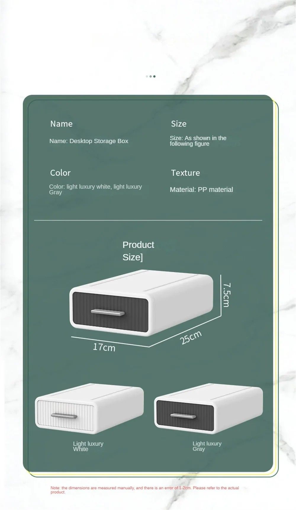 Desktop Storage Box Organizer  Office Drawer Storage Container For Stationery Cosmetics And Desk Su 2
