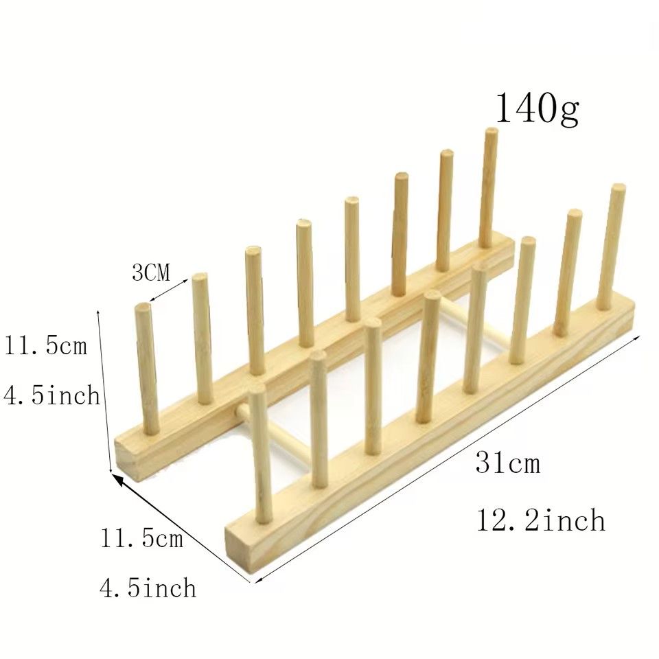 Bamboo Dish Drying Rack With Drainboard  Wooden Plate Bowl Cup Organizer For Kitchen Counter 8