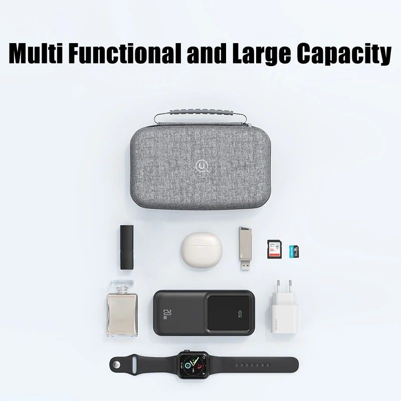 Waterproof Double Layer Electronics Organizer Bag  Travel Cable Cord Storage Pouch 6