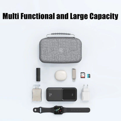Waterproof Double Layer Electronics Organizer Bag  Travel Cable Cord Storage Pouch 6